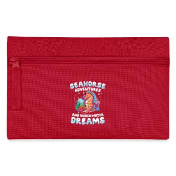 Seahorse Adventures And Underwater Dreams - Federtasche - Rot - Vorne