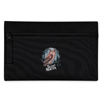 Eule Silent Hunter Nacht für einen Eulen Fan - Federtasche - Schwarz - Vorne