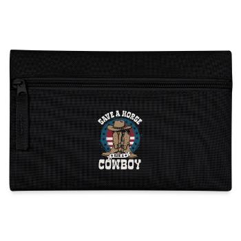 Save A Horse, Ride A Cowboy - Spruch - Pencil Case - black - Front