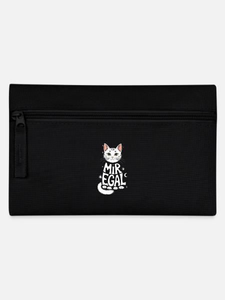 Faule Katze Kätzchen Spruch Katzenfreund Geschenk - Federtasche - Schwarz