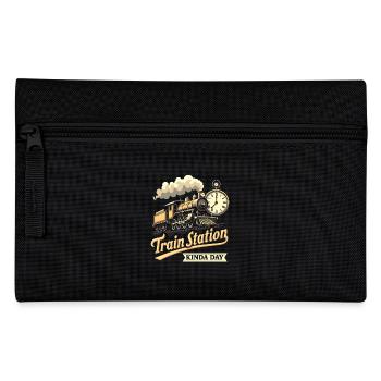 Trajet en train - aventure en locomotive - Trousse - noir - Devant