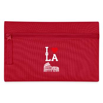 I Love LA Heart Flag Los Angeles Colosseum Cool - Federtasche - Rot - Vorne