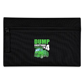 Garbage Truck Garbage Truck Garbage Man Trash Can - Pencil Case - black - Front