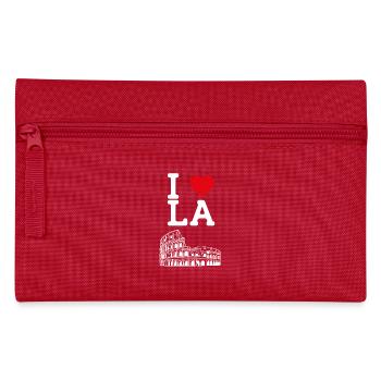 I Love LA Flag Heart Colosseum Los Angeles Amerika - Federtasche - Rot - Vorne