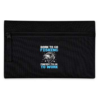 Trout Fishing Hook Fishing Rod Angler Frogfish - Pencil Case - black - Front