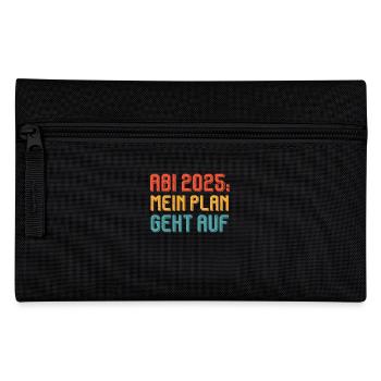 ABI 2025 MEIN PLAN GEHT AUF Abiturient Lustiges - Federtasche - Schwarz - Vorne