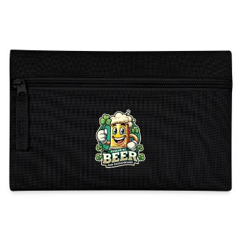 St. Patricks Day Lustiger Bier Humor - Federtasche - Schwarz - Vorne