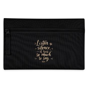 Rumi | Hören Sie der Stille zu – Mystische Weisheit - Federtasche - Schwarz - Vorne