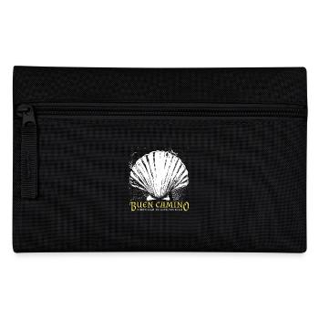Buen Camino, Jakobsmuschel, Santiago de Compostela - Federtasche - Schwarz - Vorne