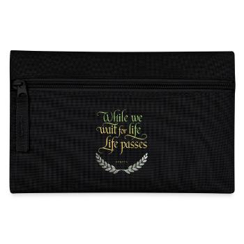 Seneca | While We Wait for Life, Life Passes - Pencil Case - black - Front