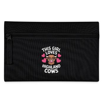 Highland Cow Highland Ecossais Highland Cattle Gift - Trousse - noir - Devant