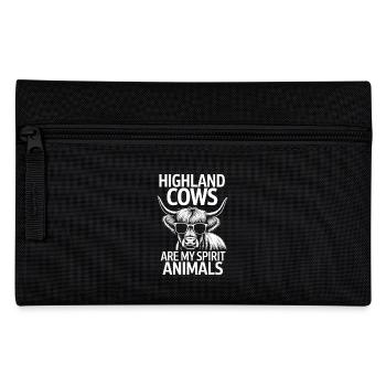Highland Cow Highland Ecossais Highland Cattle Gift - Trousse - noir - Devant