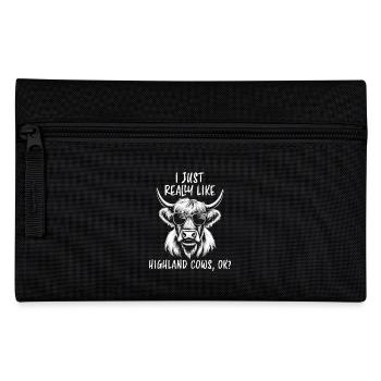 Highland Cow Highland Ecossais Highland Cattle Gift - Trousse - noir - Devant