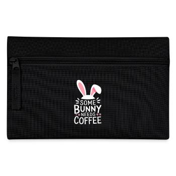 Easter Coffee Saying Coffee Easter Bunny - Pencil Case - black - Front