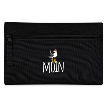 Möwe - Moin - Nordsee - Geschenk - Federtasche - Schwarz - Vorne