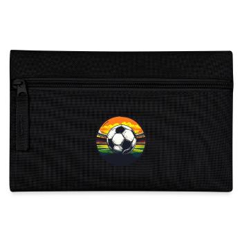 Fußball-Stadion-Design - Sonnenuntergang Sportler - Federtasche - Schwarz - Vorne