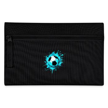 Stylischer Fußball-Spritzer - Streetwear-Look - Federtasche - Schwarz - Vorne
