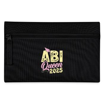 ABI QUEEN 2025 Abiturientin Abitur Geschafft - Federtasche - Schwarz - Vorne