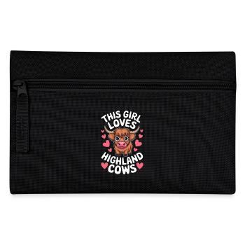 Highland Cow Highland Ecossais Highland Cattle Gift - Trousse - noir - Devant