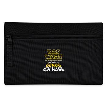 Das Wars - Gearbeitet genug ich habe - Spruch - Federtasche - Schwarz - Vorne