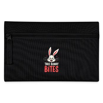 Mürrischer Hase Sarkastisches Tierdesign - Federtasche - Schwarz - Vorne