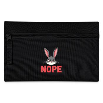 Mürrischer Hase Sarkastisches Tierdesign - Federtasche - Schwarz - Vorne