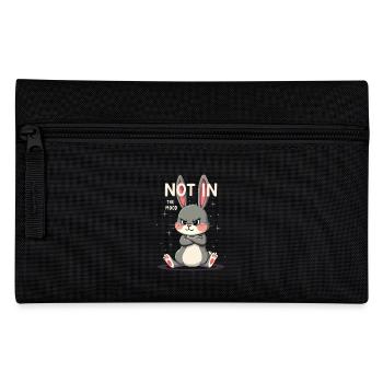 Mürrischer Hase Sarkastisches Tierdesign - Federtasche - Schwarz - Vorne