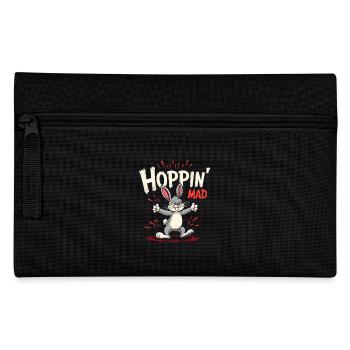 Mürrischer Hase Sarkastisches Tierdesign - Federtasche - Schwarz - Vorne