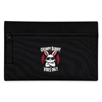 Mürrischer Hase Sarkastisches Tierdesign - Federtasche - Schwarz - Vorne