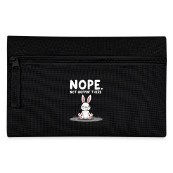 Mürrischer Hase Sarkastisches Tierdesign - Federtasche - Schwarz - Vorne