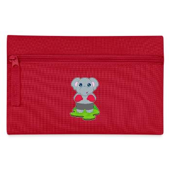 Elephant Boxer Boxing Gloves Boxing - Pencil Case - red - Front