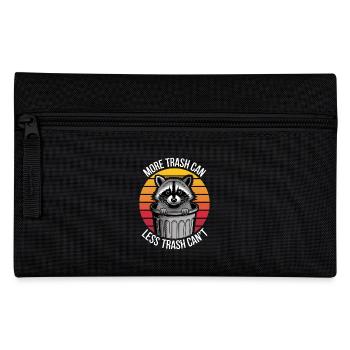 Raccoon Saying Trash Funny Raccoon Gift - Pencil Case - black - Front