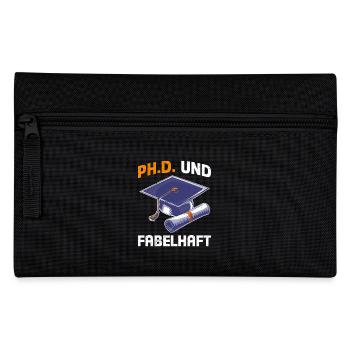 PH.D UND FABELHAFT Doktorand Lustiges - Federtasche - Schwarz - Vorne