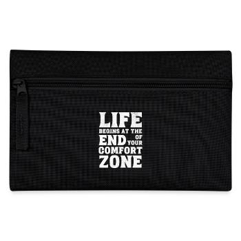 Comfort Zone Statement Motivation Life - Pencil Case - black - Front