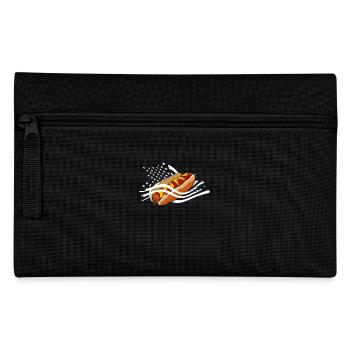 Hot Dog Lover American Flag - Pencil Case - black - Front