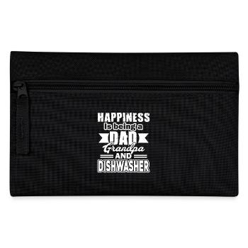 Happiness Is Being A Dad Grandpa and Dishwasher - Pencil Case - black - Front