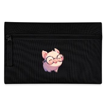 Schweine Schwein - Federtasche - Schwarz - Vorne