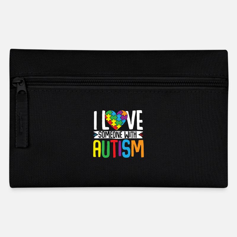 Autismus Puzzle - Liebe Eine Person Mit Autismus - Federtasche - Schwarz