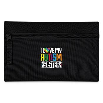 Cadeau de sensibilisation à l’autisme Frère Sœur - Trousse - noir - Devant