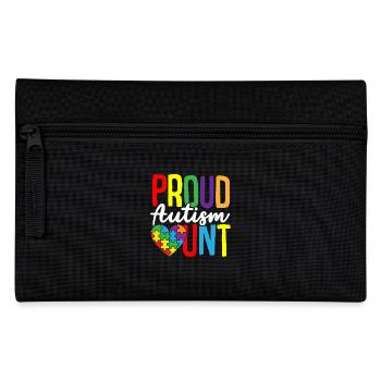 Autism Puzzle - Proud Autism Aunt - Pencil Case - black - Front