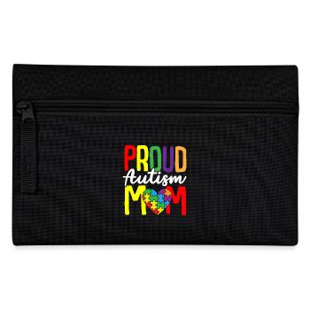 Autism Jigsaw Puzzle - Proud Autism Mother - Pencil Case - black - Front