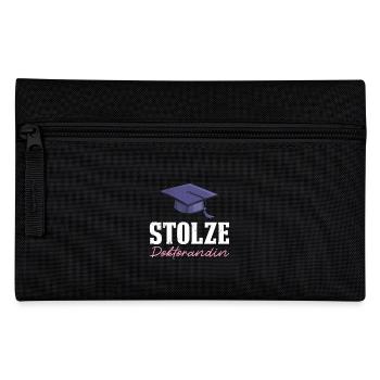Doktorarbeit STOLZE DOKTORANDIN Lustiges - Federtasche - Schwarz - Vorne