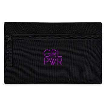 Frauen Power GRL PWR Girl Patriarchat Feminismus - Federtasche - Schwarz - Vorne