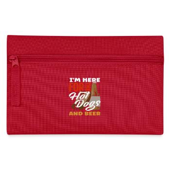 Hot Dog Liebhaber Für Hot Dogs Und Bier - Federtasche - Rot - Vorne