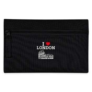 I Love London Cool Colosseum England Lover Flagge - Federtasche - Schwarz - Vorne