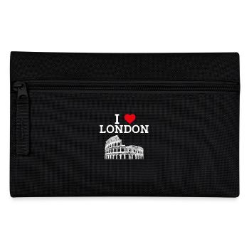 Ich liebe London Kolosseum Herz Flagge England Liebhaber - Federtasche - Schwarz - Vorne