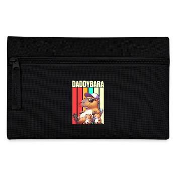 Daddybara Capybara Vater Papa - Federtasche - Schwarz - Vorne