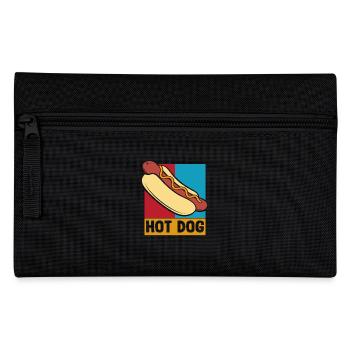 Hot Dog Lover Retro Graphic - Pencil Case - black - Front