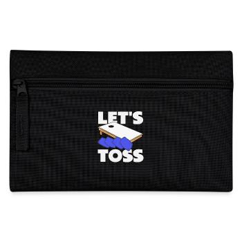 Cornhole Liebhaber Lass Uns Werfen - Federtasche - Schwarz - Vorne