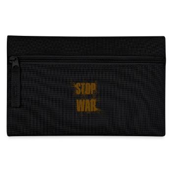 STOP WAR – NO WAR - PEACE - Pencil Case - black - Front